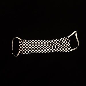 Black / white checkered print mask